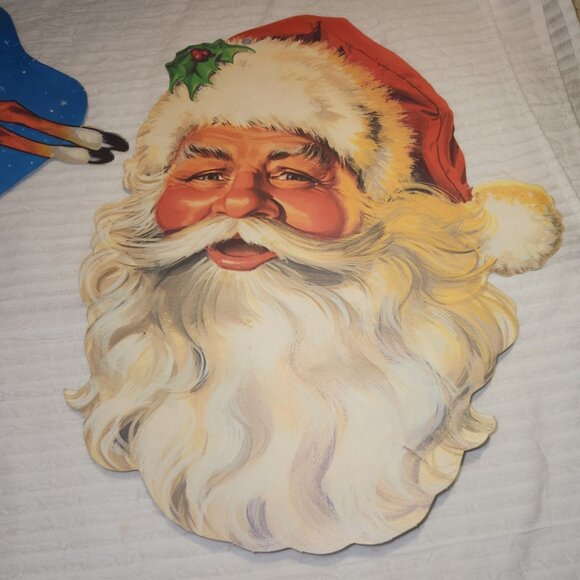 Vintage Christmas Die-Cut Decorations & Red Sled Centerpiece - Picture 15 of 15